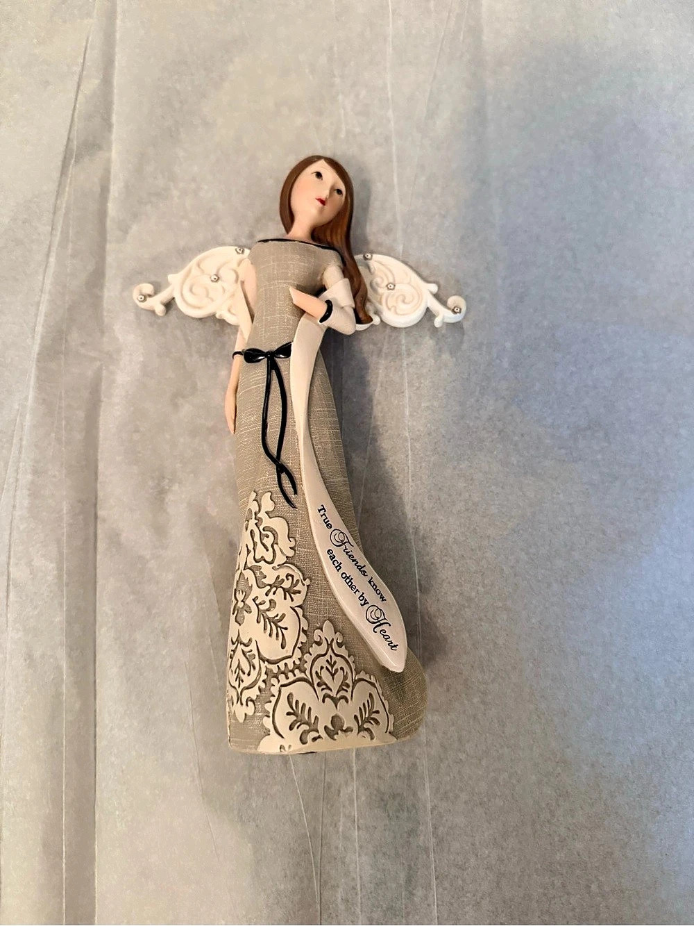Angel Figurine in Beige & Brown Like New